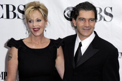 Antonio Banderas, junto a Melanie Griffith