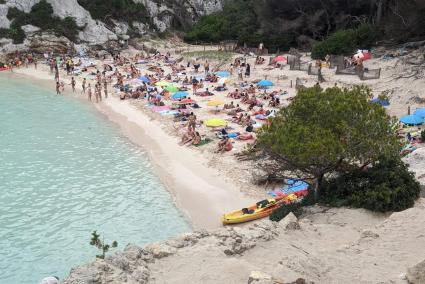 Imagen de Cala Macarelleta de hace unos días.