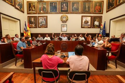 Imagen del pleno celebrado este viernes por la tarde en Maó