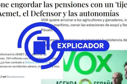 Qué dice y qué no dice Vox y su programa electoral respecto a la AEMET