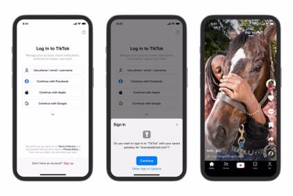 TikTok implementa el inicio de sesión con 'passkeys' para dispositivos iOS