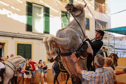 La qualcada va protagonitzar el primer jaleo amb trenta-sis cavalls en una plaça plena de gent