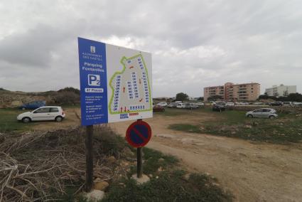 El parking del solar de Fontanilles, dividido en diferentes zonas, se encuentra inacabado