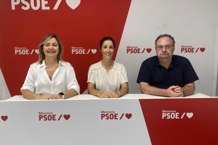 Pilar Pons, Bàrbara Torrent y Damià Borràs, en rueda de prensa este viernes