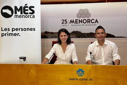 Noemí Garcia y Josep Juaneda, los consellers de Més per Menorca.