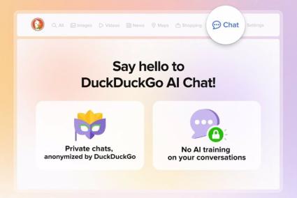 DuckDuckGo anonimiza el uso de los 'chatbots' de IA generativa con su nueva herramienta