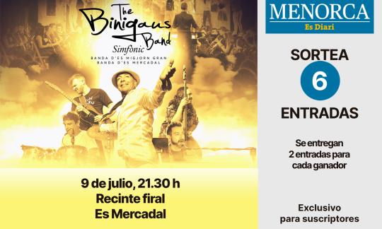 Sorteamos entradas para el concierto de Binigaus Band Simfònic en Es Mercadal
