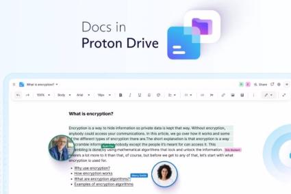 Proton Drive agrega Docs, un nuevo editor de documentos colaborativo cifrado de extremo a extremo