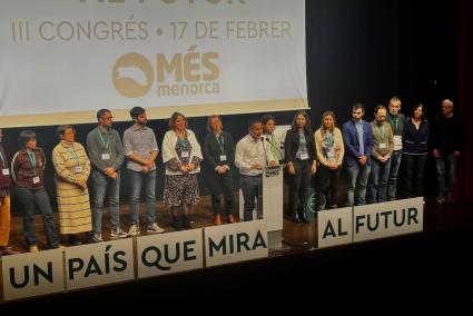 Congreso de Més per Menorca celebrado el pasado febrero, donde salió escogido Josep Juaneda como coordinador general del partido