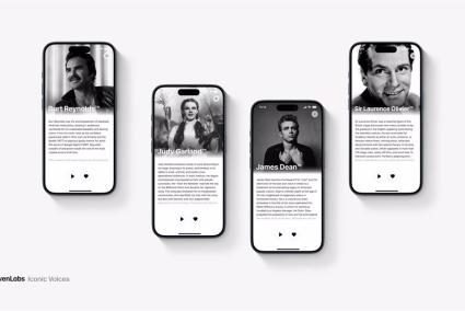 ElevenLabs lleva a su nueva 'app' Reader las voces de actores de cine clásico como James Dean y Judy Garland