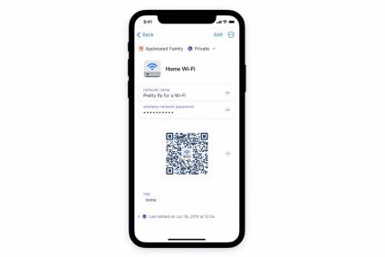 Interfaz de código QR de 1Password