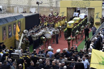 Un funeral organizado por Hezbolá