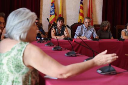 La concejal de Vox, Maite de Medrano, en un pleno de Ciutadella.