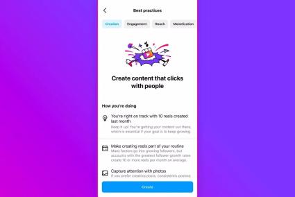 Instagram reúne en su 'app' consejos y buenas prácticas para que los creadores de contenido tengan éxito