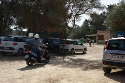 Parking de Cala Turqueta, en una imagen de archivo.