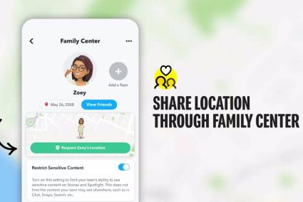 Snapchat envía alertas a los padres cuando los menores lleguen a una ubicación determinada a través de Centro Familiar