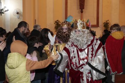 Melcior, Gaspar i Baltasar a la cavalcada de Sant Lluís