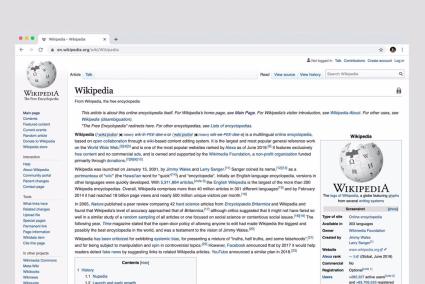 Interfaz de Wikipedia