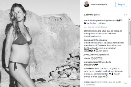 Martina Klein muestra su embarazo en Instagram