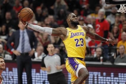 LeBron James, en un partido de los Lakers.
