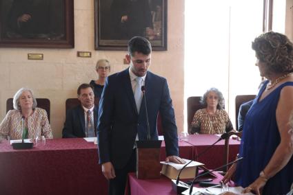 Nicolás Blanco, en su toma de posesión como concejal al inicio de este mandato.