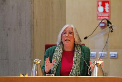 Maite de Medrano durante un pleno del Consell de Menorca.