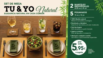Aporta un toque de elegancia natural a la mesa con el set TU&YO Natural