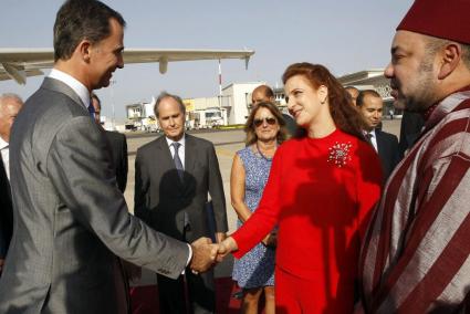 El Rey Mohamed VI y su esposa