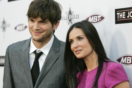 Ashton Kutcher y Demi Moore