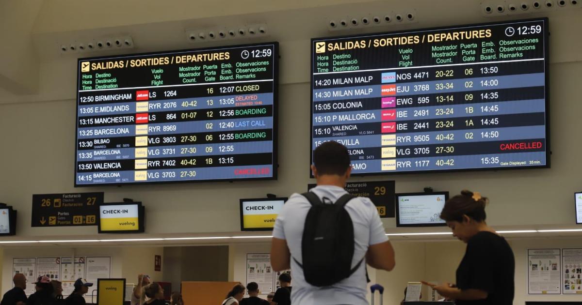 Lío en la operación retorno: Vueling cancela cuatro vuelos entre Menorca y Barcelona por las tormentas