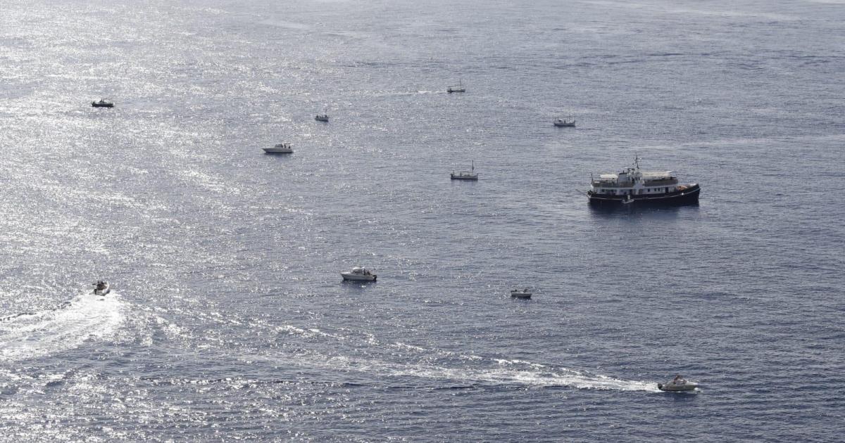 La Flotilla de la Libertad recala en Menorca antes de reemprender su ruta hacia Gaza