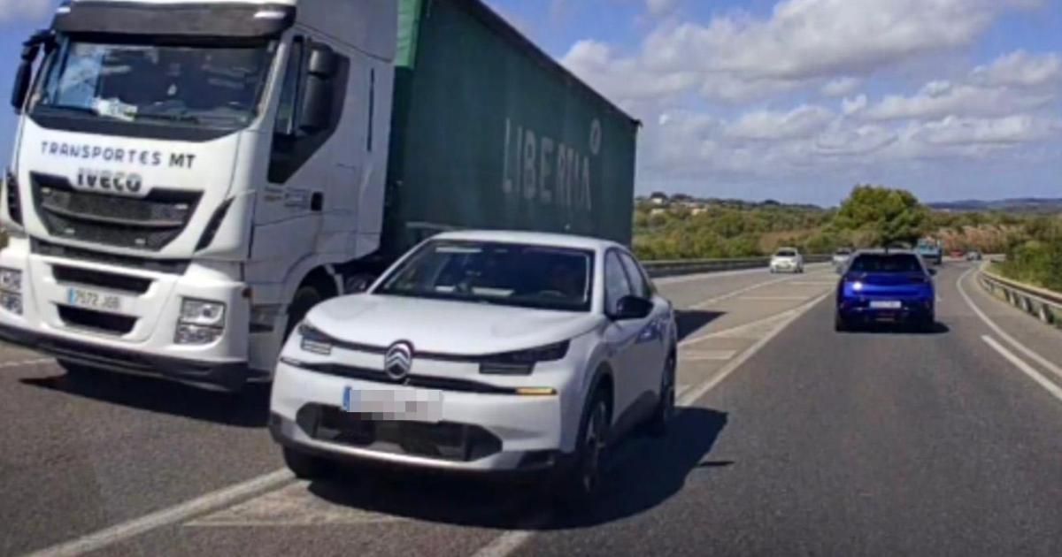 El vídeo de un taxista permite a la Guardia Civil identificar a un conductor temerario en Menorca