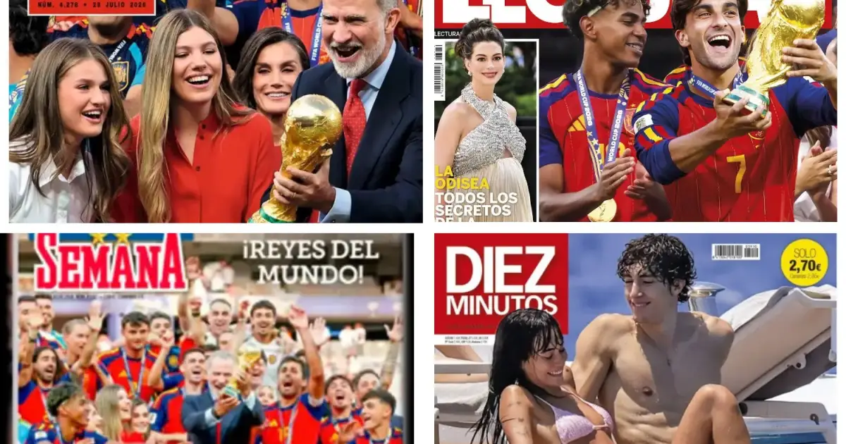Las portadas de las revistas del corazón de hoy: 'reyes del Mundial', Aitana y Plex, y las hermanas Flores